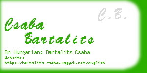 csaba bartalits business card